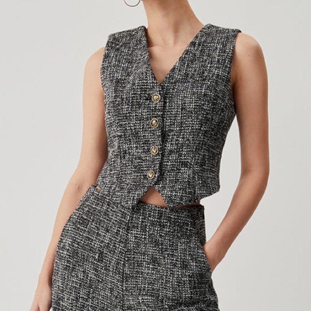 Commense - Old Money Tweed Vest - Women’s Medium - Picture 1 of 6